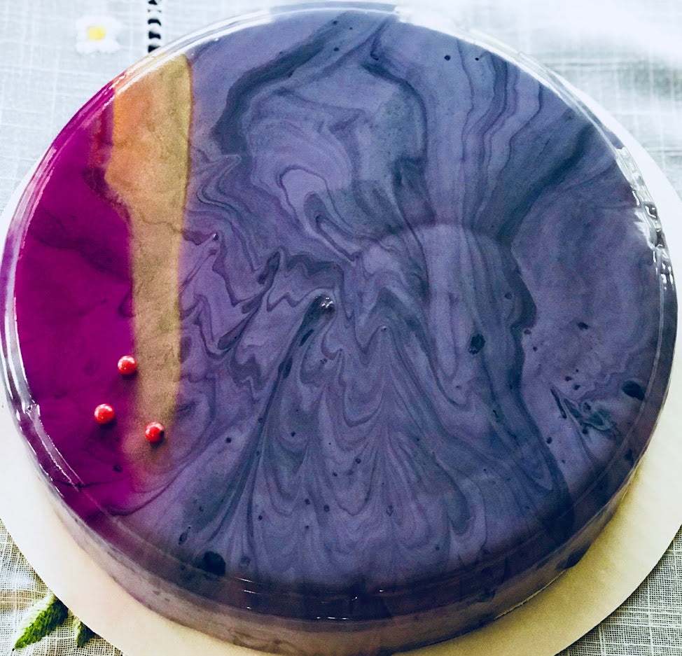 Mirror Glaze Cake Recipe - Veena Azmanov